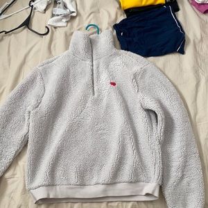 Light grey fuzzy sweater